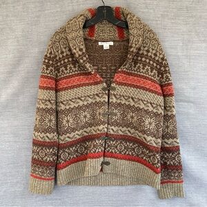 Vintage Susan Bristol Sweater Cardigan Fair Isle Knit